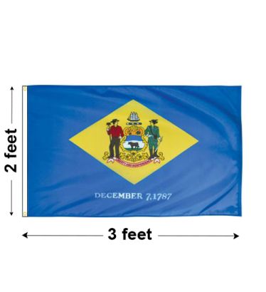 2'x3' Delaware Nylon Outdoor Flag